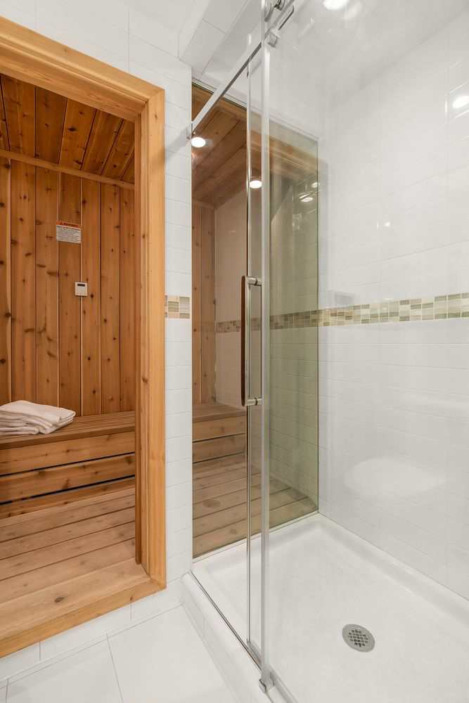 A luxury home spa and shower combination