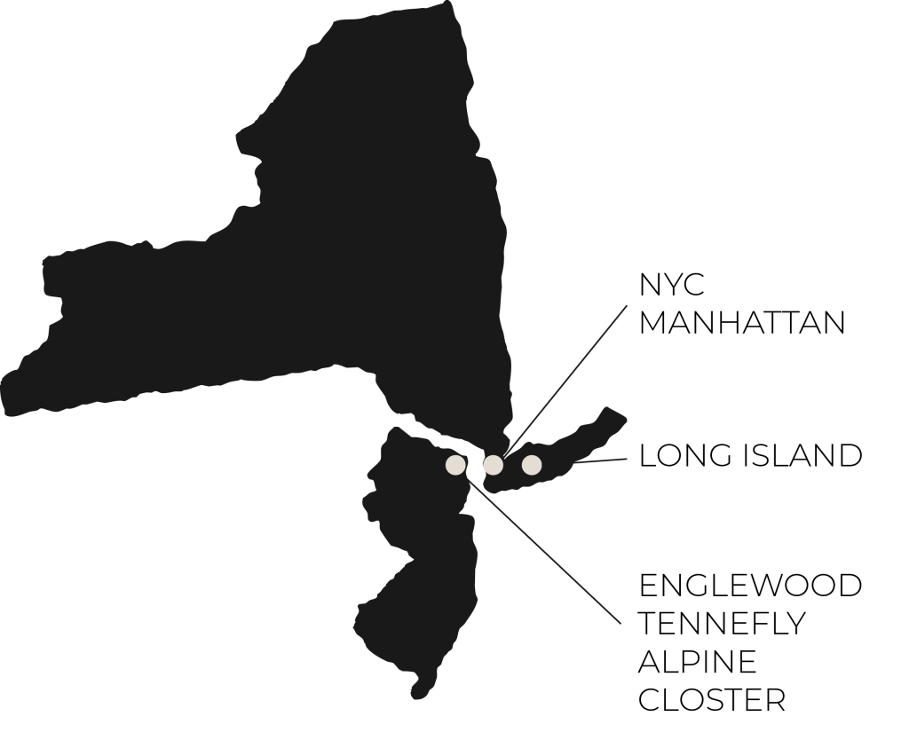 A map of our service areas including NYC, Long Island and New Jersey.