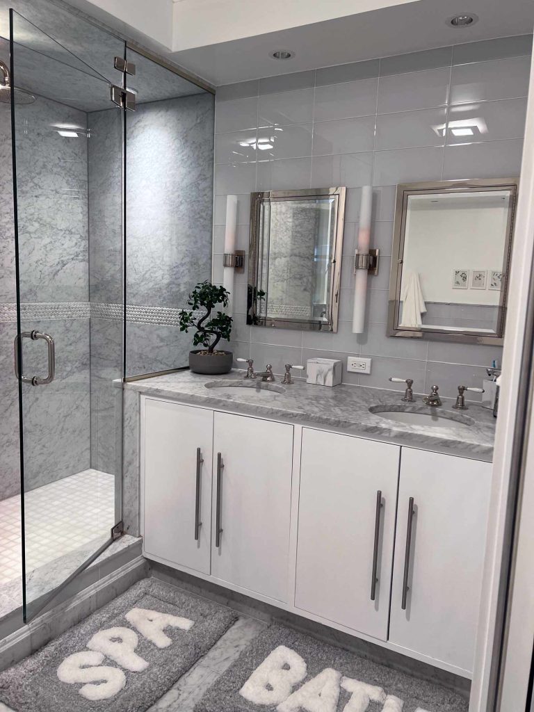 A luxury shower and bathroom remodeling