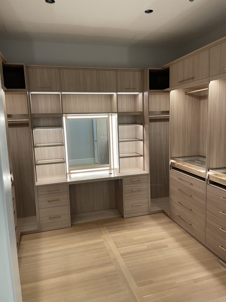 built in closet lighting